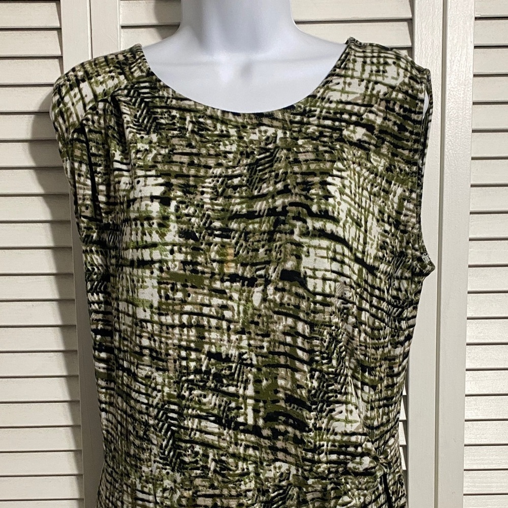 Harve Benard Olive Patterned Midi Dress - Picture 2 of 10